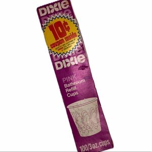 Vintage Pink Dixie Cups Bathroom Refill System
